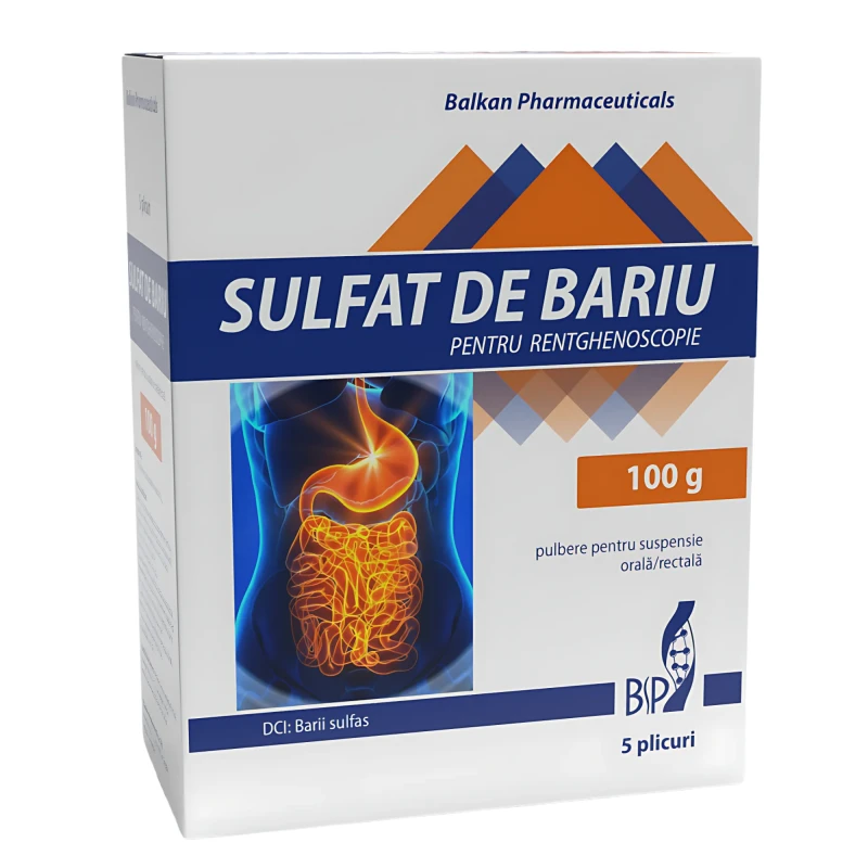 Sulfat de Bariu pentru Rentghenoscopie 100 g pulbere pentru suspensie orală/rectală