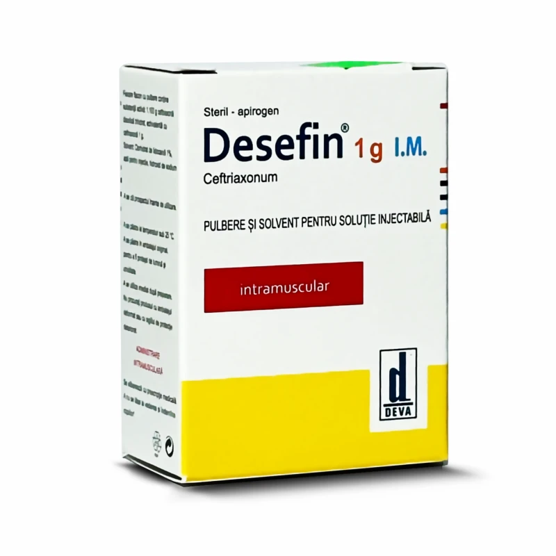 Desefin 1 g IM 1000 mg / 3,5 ml pulbere şi solvent pentru soluţie injectabilă
