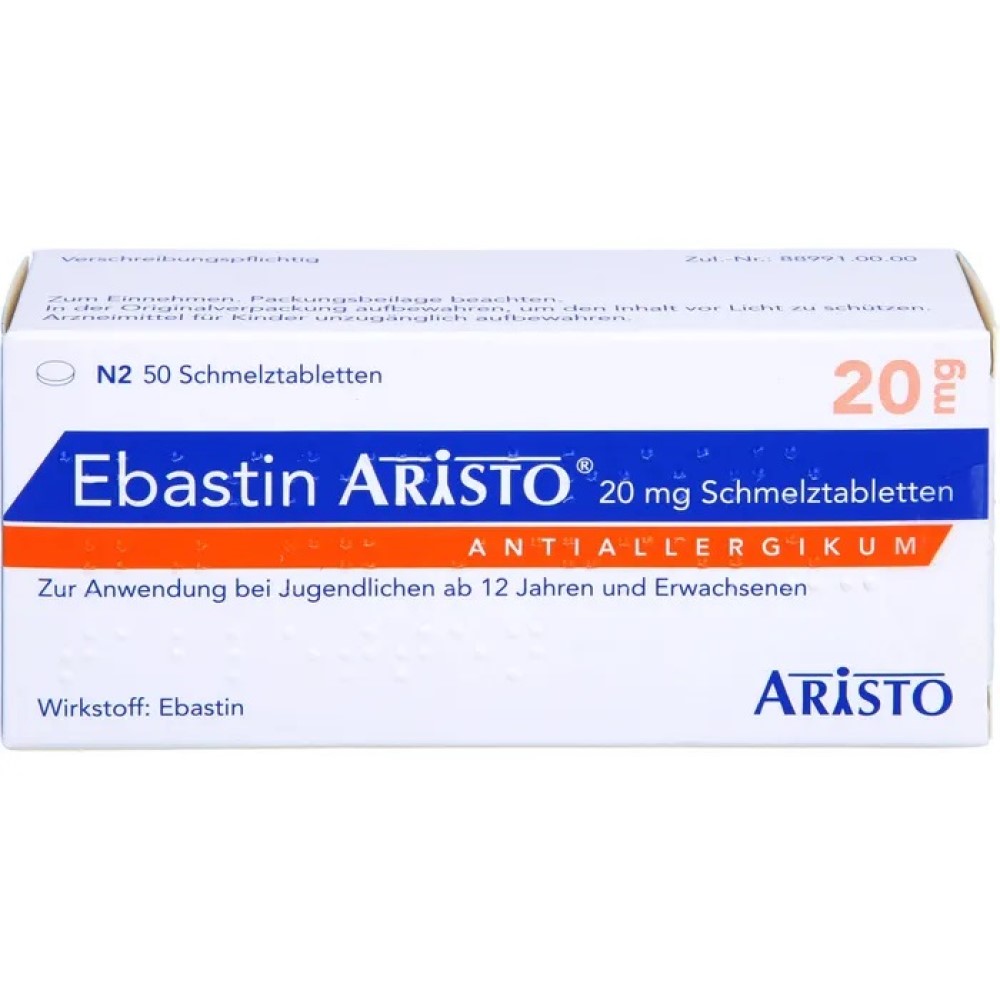 Ebastin Aristo 20 mg comprimate orodispersabile 20 mg comprimate orodispersabile