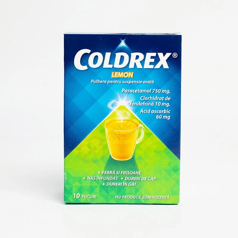 Coldrex Lemon 750 mg/10 mg/60 mg / 5 g pulbere pentru suspensie orală