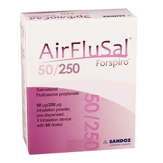 AirFluSal Forspiro 50 mcg/250 mcg/doză 50 mcg/250 mcg/doză / 60 doze pulbere unidoză de inhalat