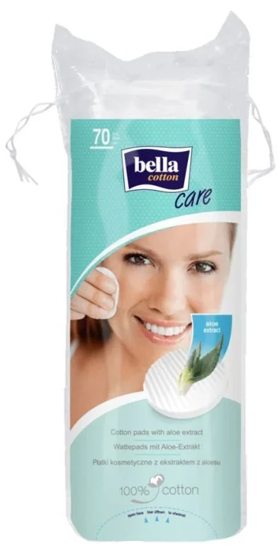 Dischete din bumbac Bella cu extract de aloe vera, 70 buc.