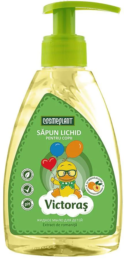 Sapun lichid pentru copii cu aroma de caise Cosmeplant Victoras, 300 ml