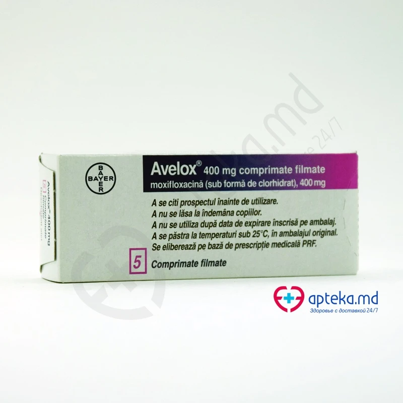 Avelox 400 mg 400 mg comprimate filmate