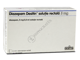 Diazepam Desitin 5 mg/2,5 ml soluţie rectală