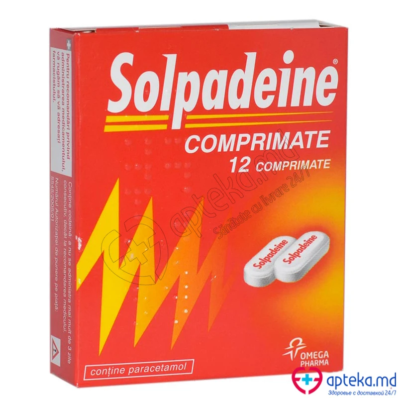 Solpadeine 500 mg + 8 mg + 30 mg comprimate efervescente 500 mg/8 mg/30 mg comprimate efervescente