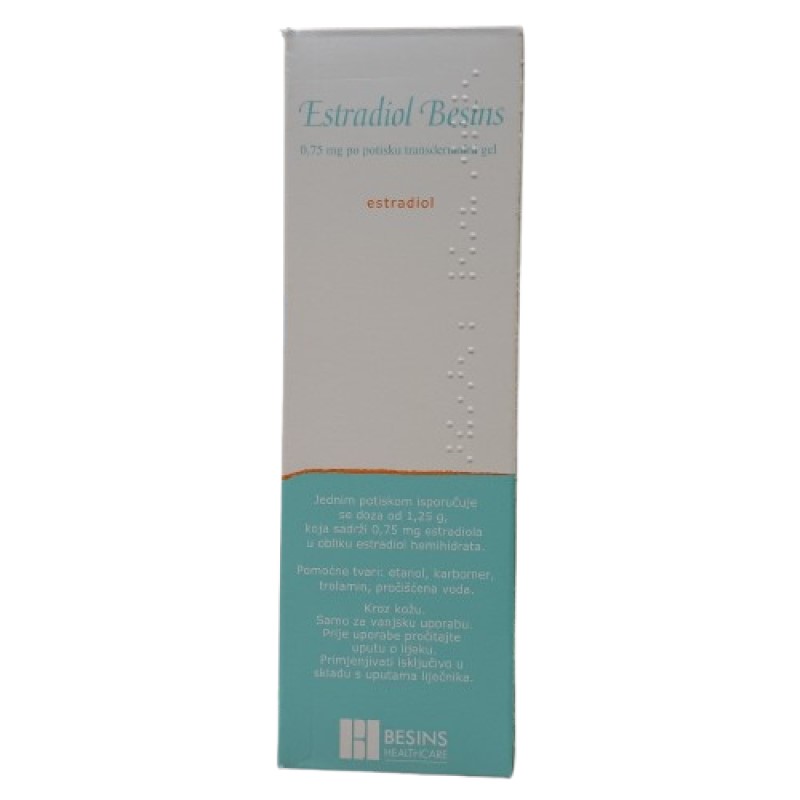 Estradiol Besins 0,75 mg/doză gel transdermic 0,75 mg/doză / 80 g gel transdermic