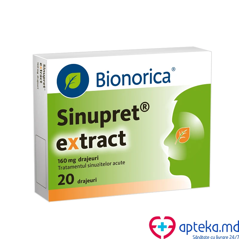 Sinupret extract 160 mg drajeuri 160 mg drajeuri