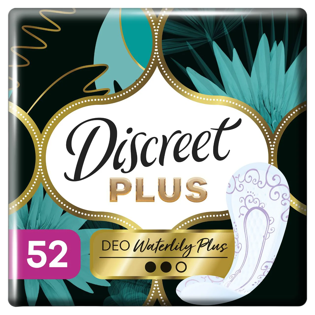 Absorbante zilnice Discreet Deo Waterlilly, 52 buc.