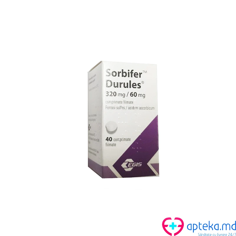 Sorbifer Durules 320 mg/60 mg comprimate filmate