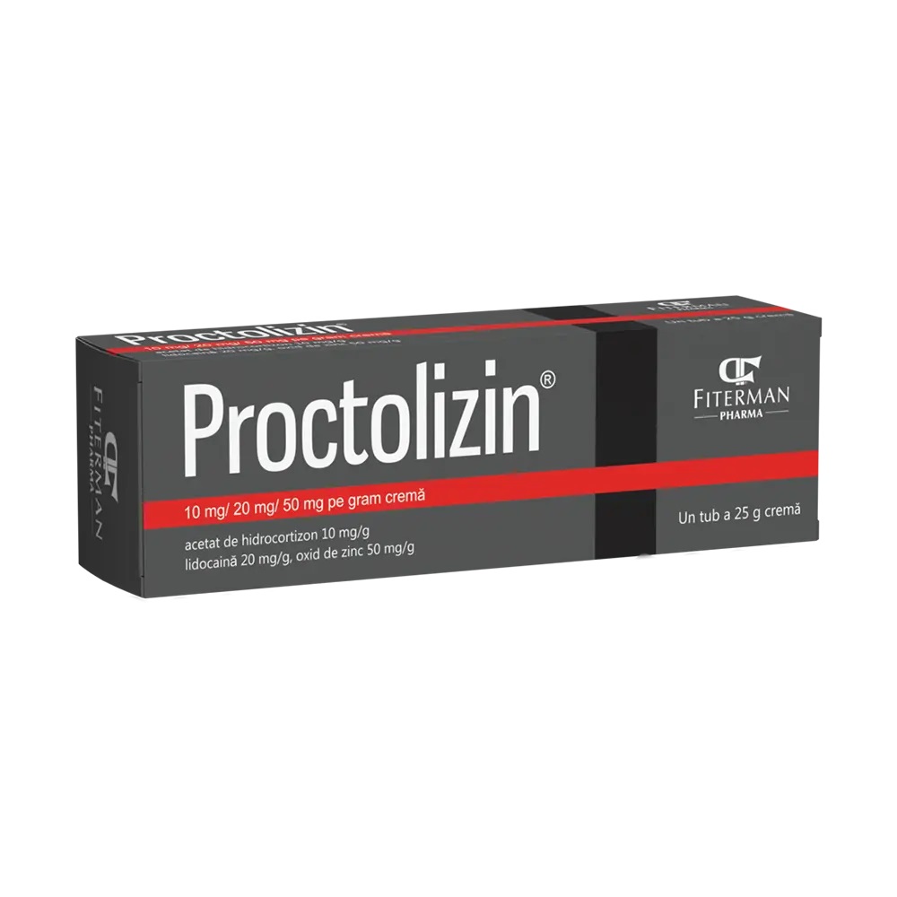 Proctolizin 10 mg/20 mg/50 mg/g / 25 g cremă