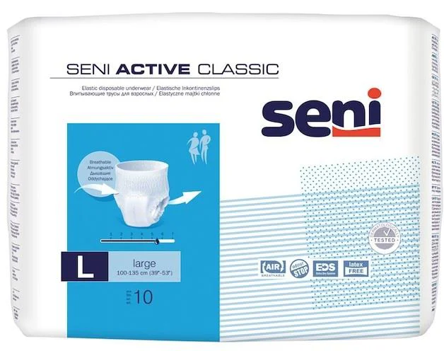 Chiloti absorbanti de unica folosinta Seni Active Classic (marimea L), 10 buc.