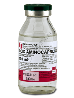 Acid aminocapronic 50 mg/ml / 100 ml soluţie perfuzabilă