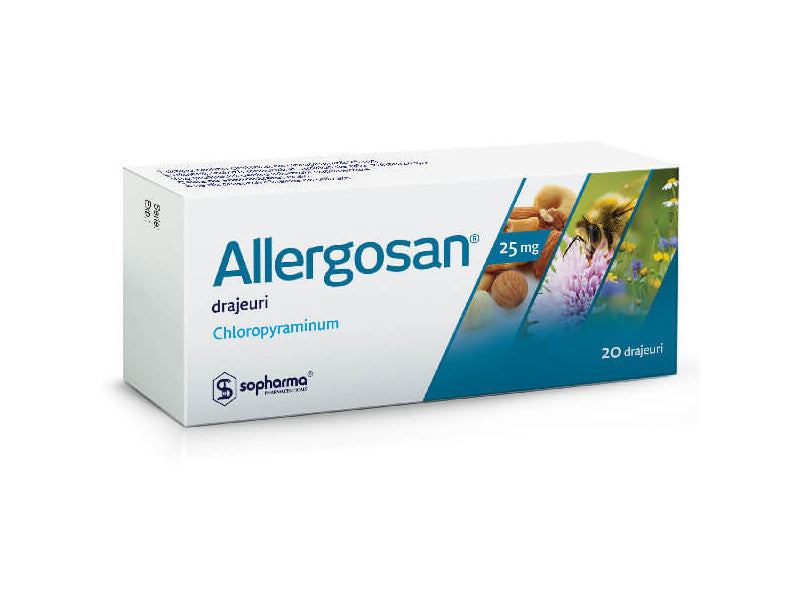 Allergosan 25 mg drajeuri