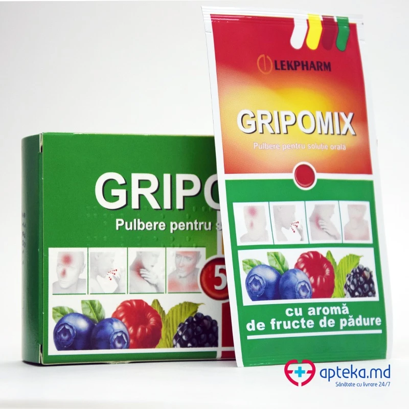 Gripomix (fructe de pădure) - / 10 g pulbere pentru soluţie orală
