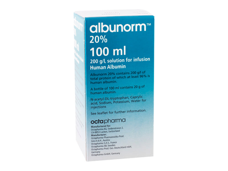 Albunorm 20% 200 g/l / 100 ml soluţie perfuzabilă