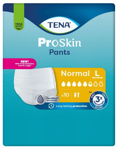 Scutece-chilotei pentru maturi Tena Pants Normal marimea L, 10 buc.