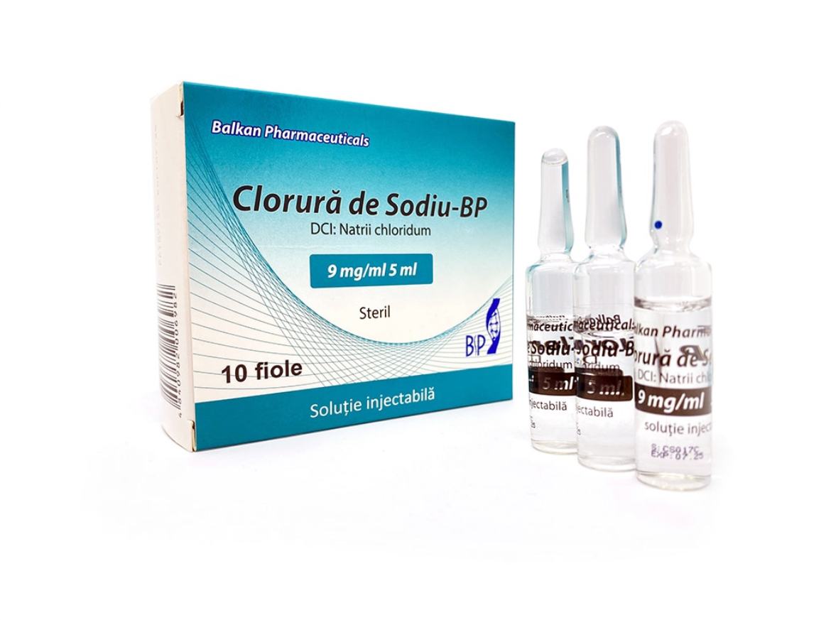 Clorură de Sodiu-BP 9 mg/ml / 5 ml soluție injectabilă