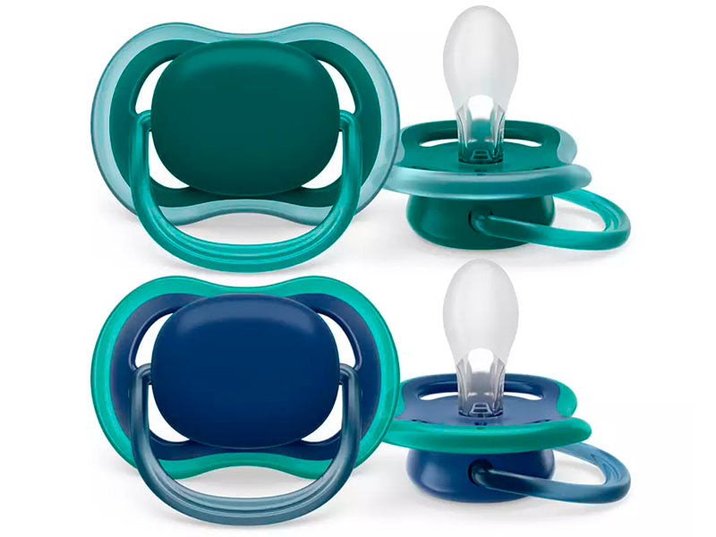 Philips Avent Ultra Air Suzete din silicon 6-18m 2 buc verde-albastra