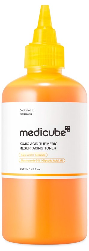 Toner exfoliant și iluminator cu Acid Kojic și Niacinamidă Medicube Kojic Acid Turmeric Resurfacing Toner 250 ml
