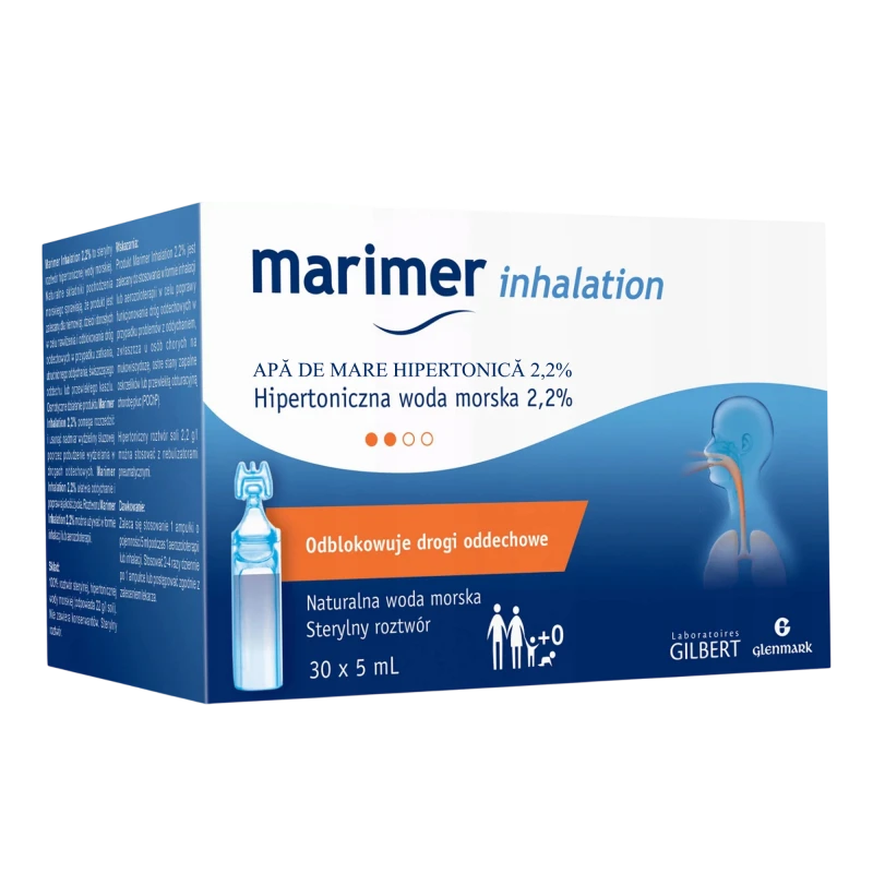 Marimer Inhalatii гипертонический раствор 2,2% 5 мл N30