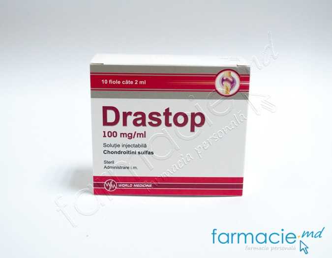 Drastop 100 mg/ml / 2 ml soluţie injectabilă