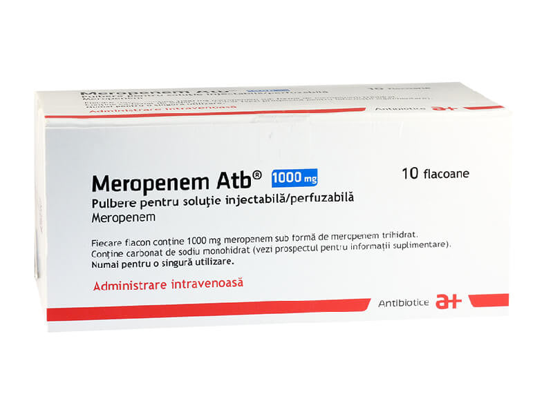 Meropenem Atb 1000 mg pulbere pentru soluţie injectabilă/perfuzabilă