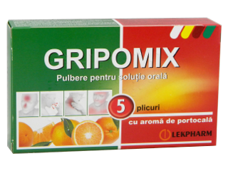 Gripomix (portocală) - / 10 g pulbere pentru soluţie orală