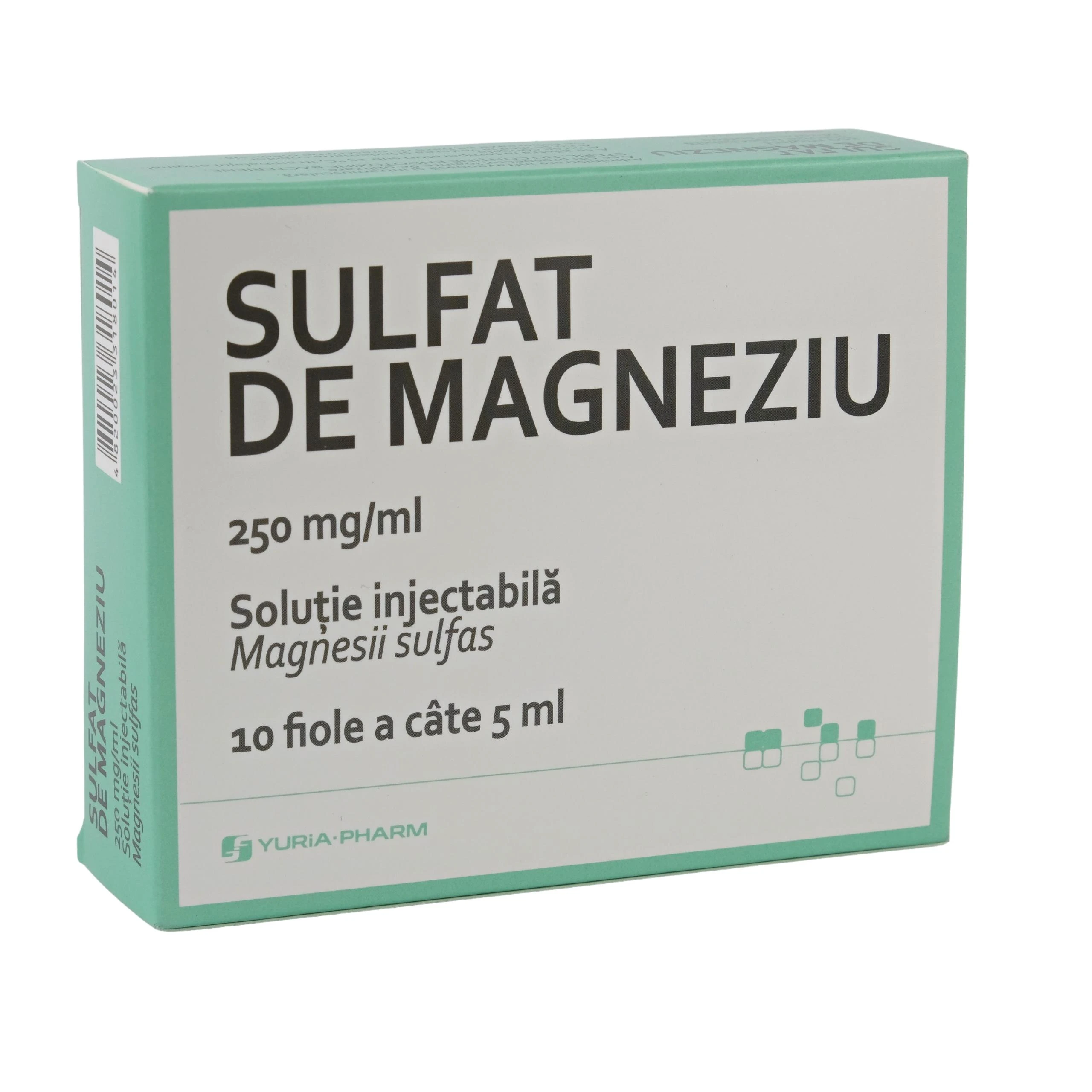 Sulfat de magneziu 250 mg/ml / 5 ml soluţie injectabilă