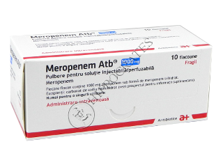 Meropenem Atb 1000mg pulbere pentru soluție injectabilă/perfuzabilă 1000 mg pulbere pentru soluţie injectabilă/perfuzabilă
