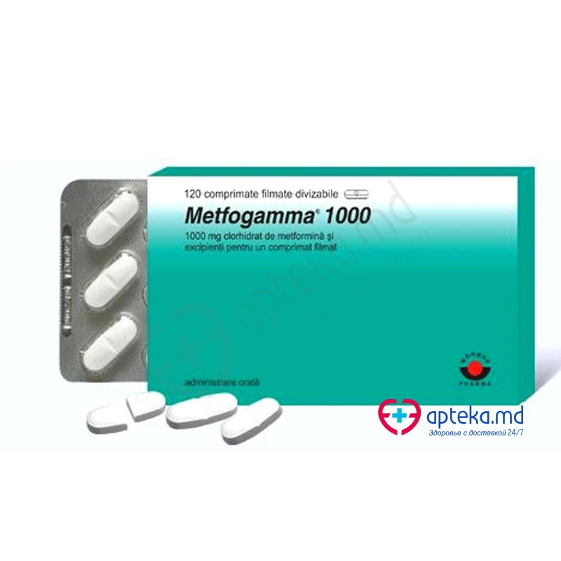 Metfogamma 1000 1000 mg comprimate filmate