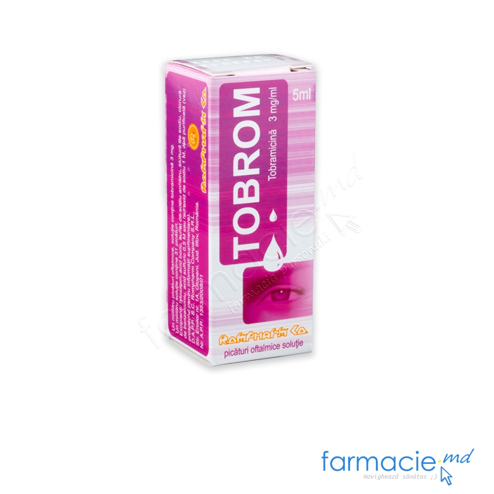 Tobrom 3 mg/ml / 5 ml picături oftalmice, soluţie
