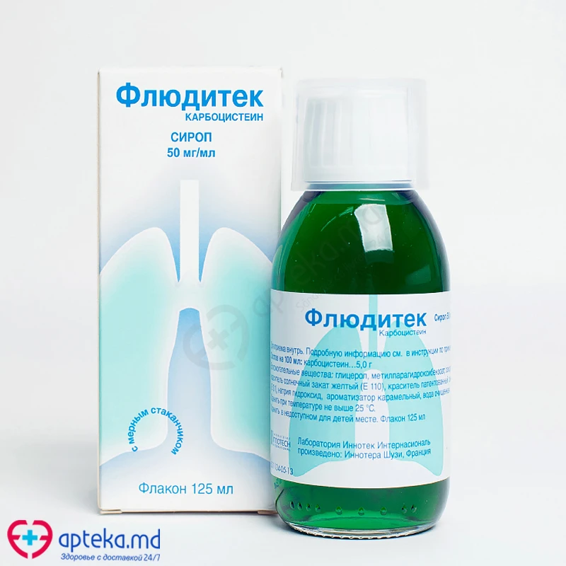 Fluditec 50 mg/ml / 125 ml sirop