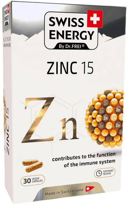 Capsule Swiss Energy Zinc 15 mg, 30 buc.