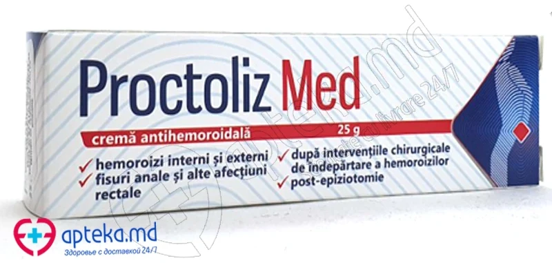 Proctoliz Med crema antihemoroidala 25g + Cadou