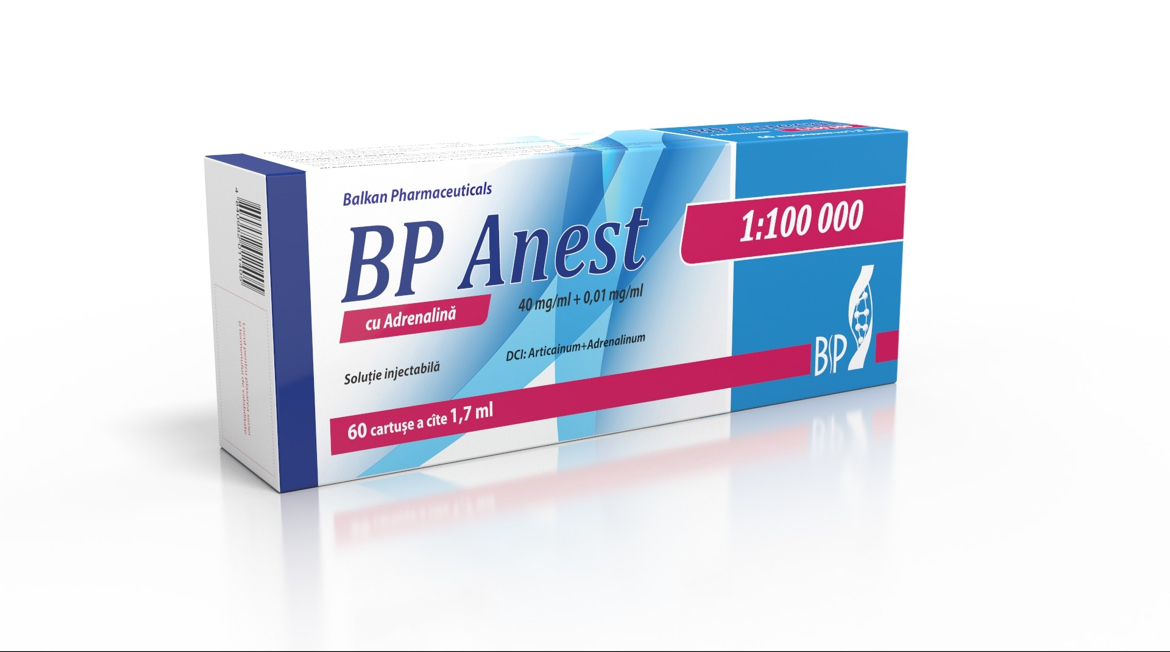 BP Anest cu Adrenalină 1:100000 40 mg/0,01 mg/ml / 1,7 ml soluţie injectabilă
