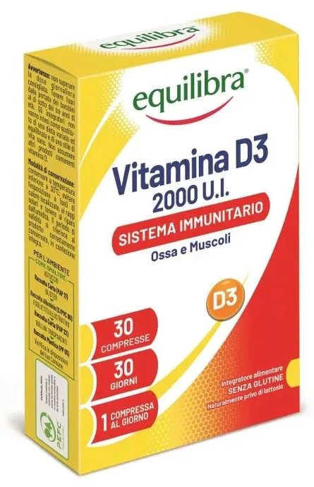 Vitamina D3 2000 UI Equilibra , 30 comprimate