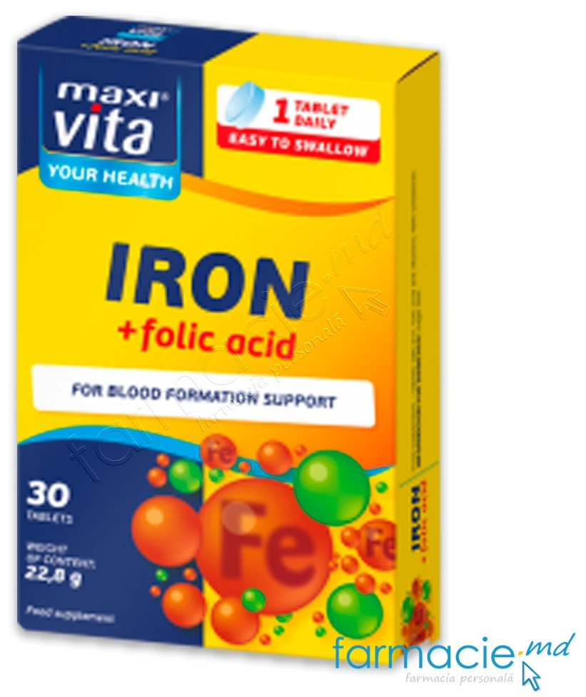 MaxiVita Multivitamin + Fier+Vit.B+Vit.C N30