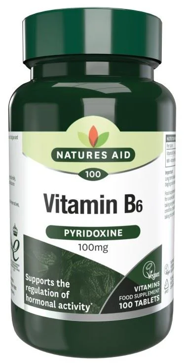Natures Aid Supliment alimentar Vitamina B6 100 mg Nature's Aid, 100 comprimate