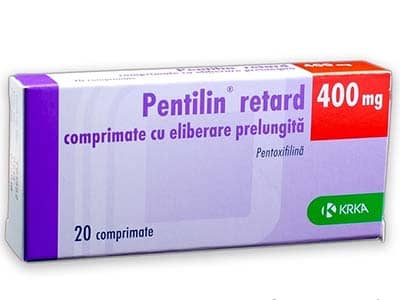 Pentilin retard 400 mg comprimate cu eliberare prelungită