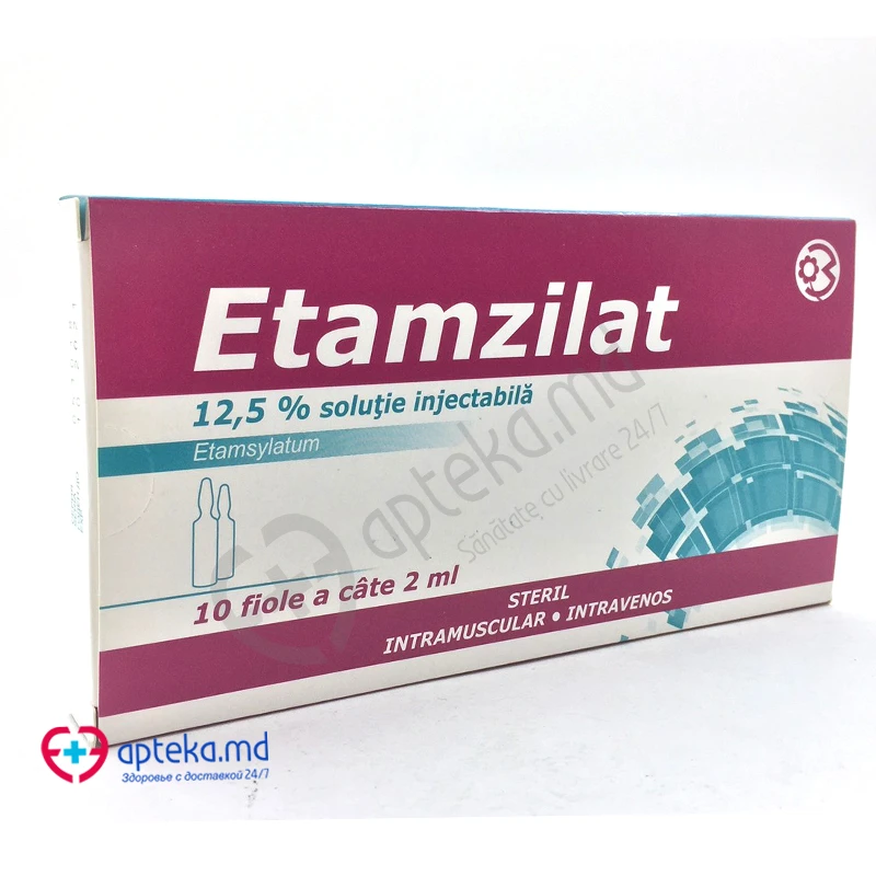Etamzilat 125 mg/ml / 2 ml soluţie injectabilă