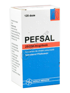 Pefsal 25 mcg/250 mcg/doză / 120 doze suspensie de inhalat presurizată