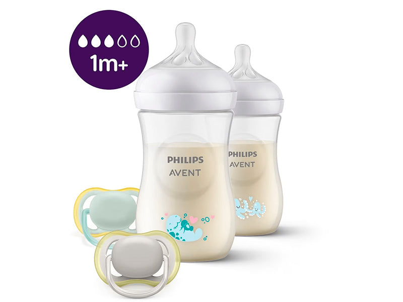 Philips Avent Natural Response Biberon din plastic 2buc 260ml + suzet 260 ml