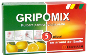 Gripomix (lămâie) - / 10 g pulbere pentru soluţie orală