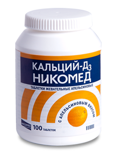Calcium-D3 Nycomed cu gust de portocală 500 mg/200 UI comprimate masticabile