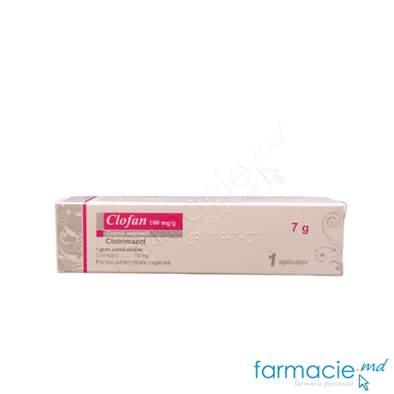 Clofan 100 mg/g / 7 g cremă vaginală