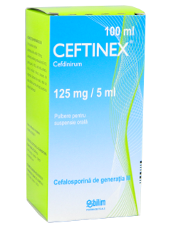 Ceftinex 125 mg/5 ml / 100 ml pulbere pentru suspensie orală