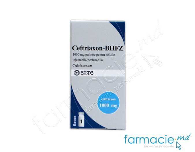 Ceftriaxon-BHFZ 1000 mg pulbere pentru soluţie injectabilă/perfuzabilă