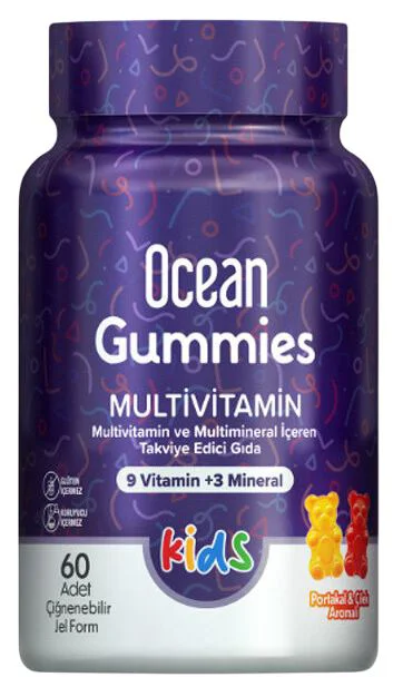 Bioslo Pharma Supliment alimentar Gummy Bioslo Orzax Ocean Multivitamin Kids, 60 jeleuri