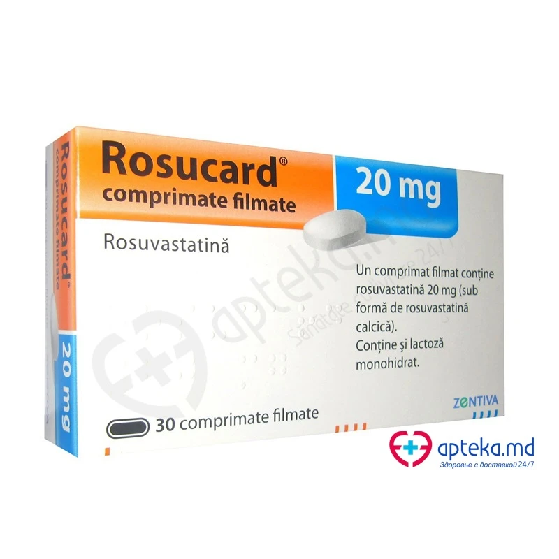 Rosucard 20 mg 20 mg comprimate filmate